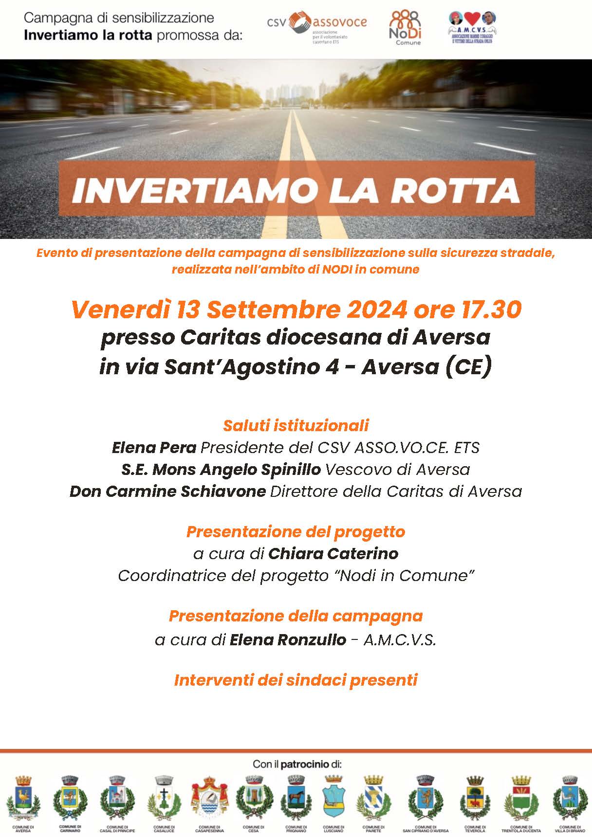 Evento “Invertiamo la Rotta”, collaborazione tra Assovoce, Nodi Comune, A.M.C.V.S. Odv e 13 comuni
